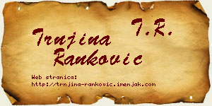 Trnjina Ranković vizit kartica